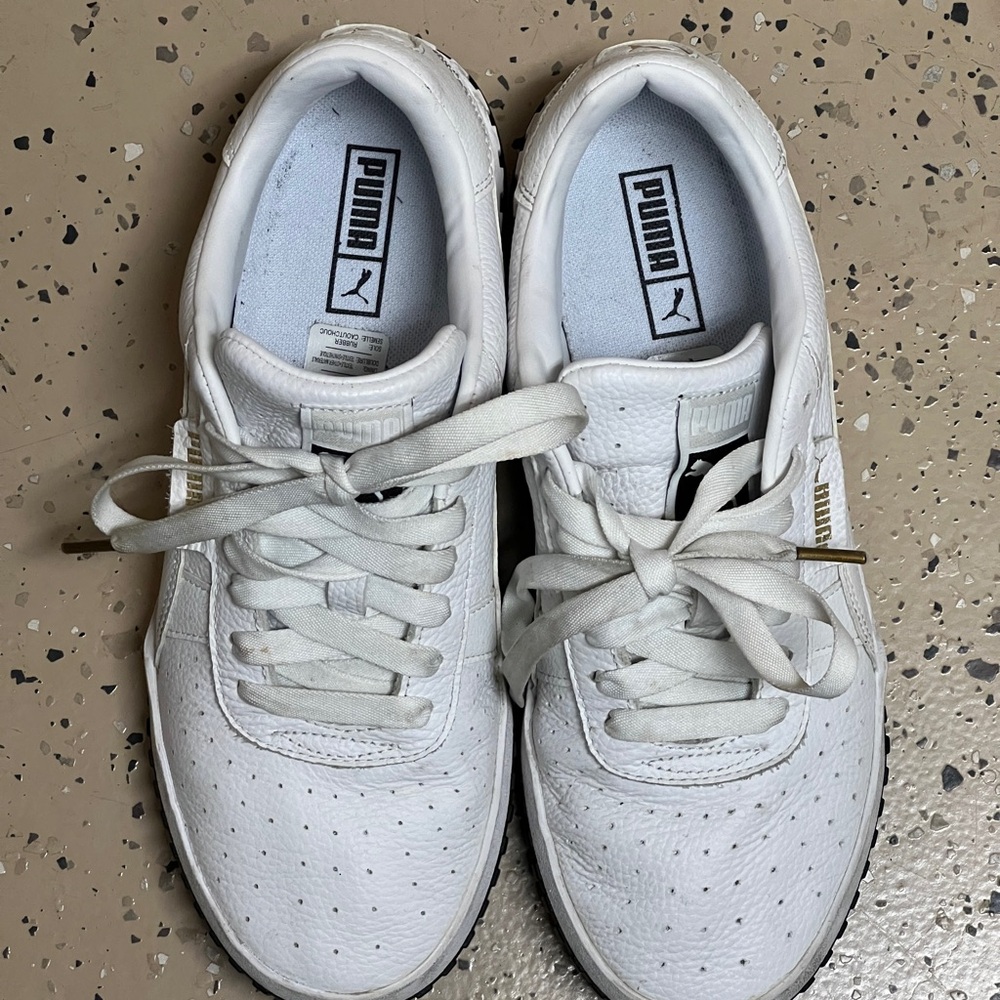 Puma Classic White Lace-Up Sneakers